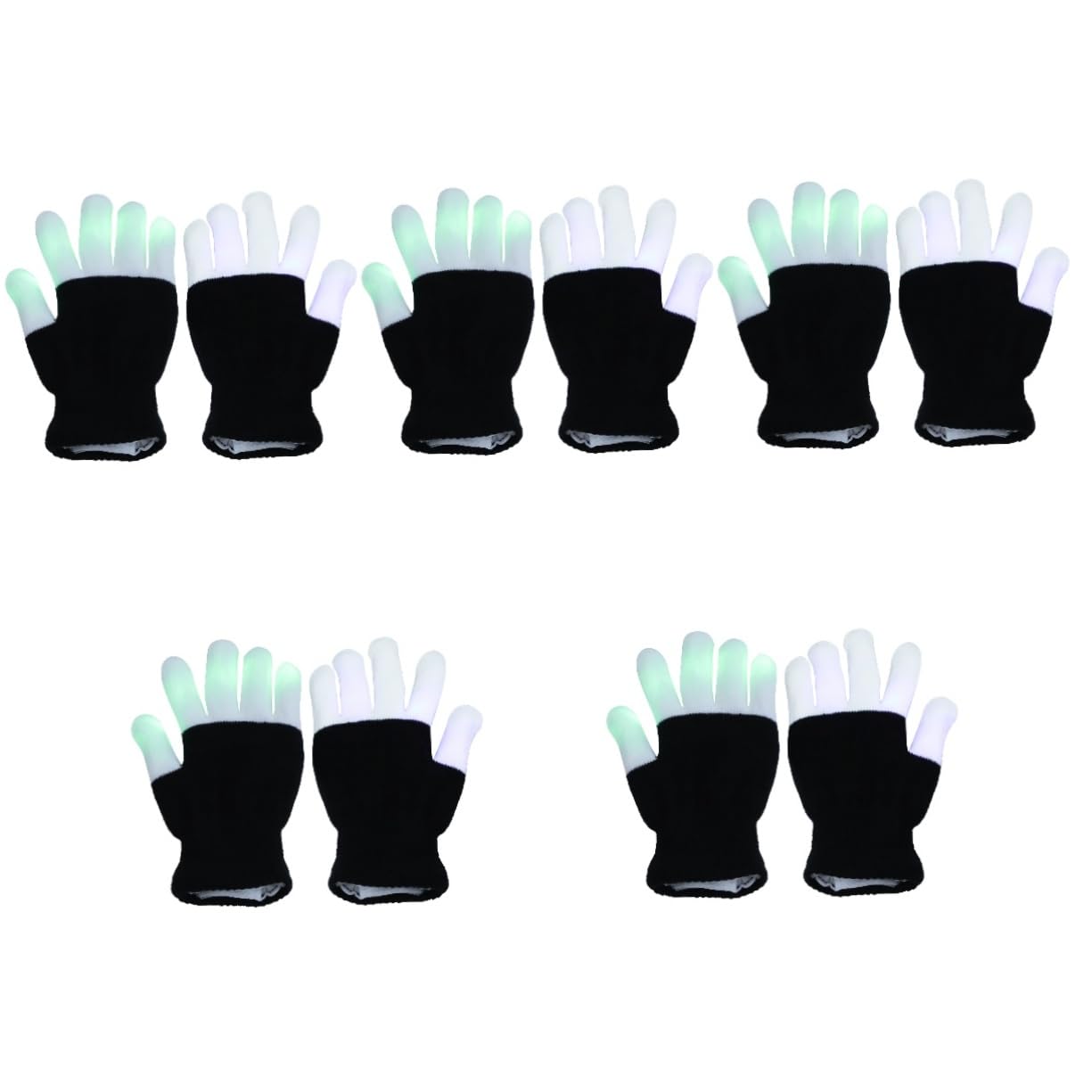 5 Pairs Ghost Claw Gloves glitter gloves halloween LED gloves halloween light up toys halloween light up gloves Ghost Claw LED Gloves for Halloween LED Light Up Gloves Glow Gloves