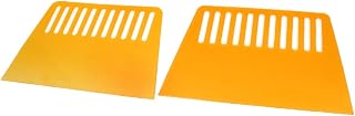 2pcs 4.2" Special Tool Wide Trapezoid Plastic Varnish Paint Remover Putty Scraper Dark Yellow Model:85as169qo692