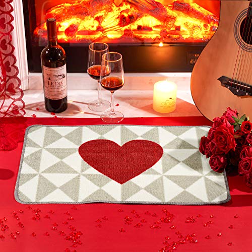 Valentine's Day Doormat Love Decorative Floor Mat Heart Pattern Entrance Mat Valentine's Day Indoor Outdoor Welcome Doormat For Valentine's Day Decoration, 23.6 X 15.7 Inches #TOP5