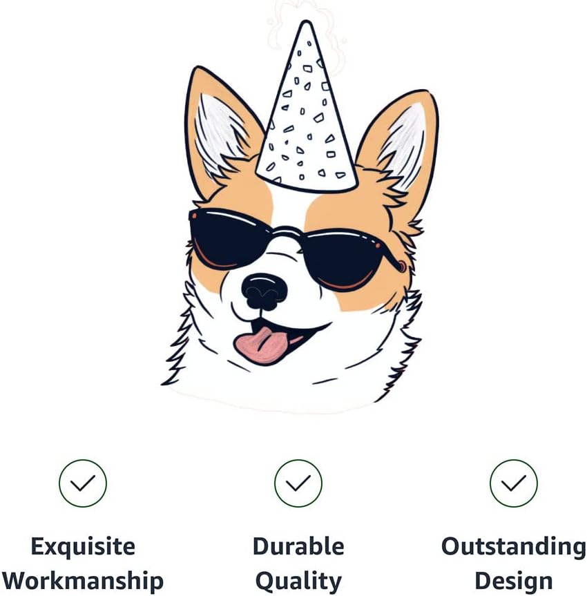 Funny Corgi Dog Shirt with Hoodie - Cool Dog Hoodie - Illustration Dog Clothing - Royal White, L