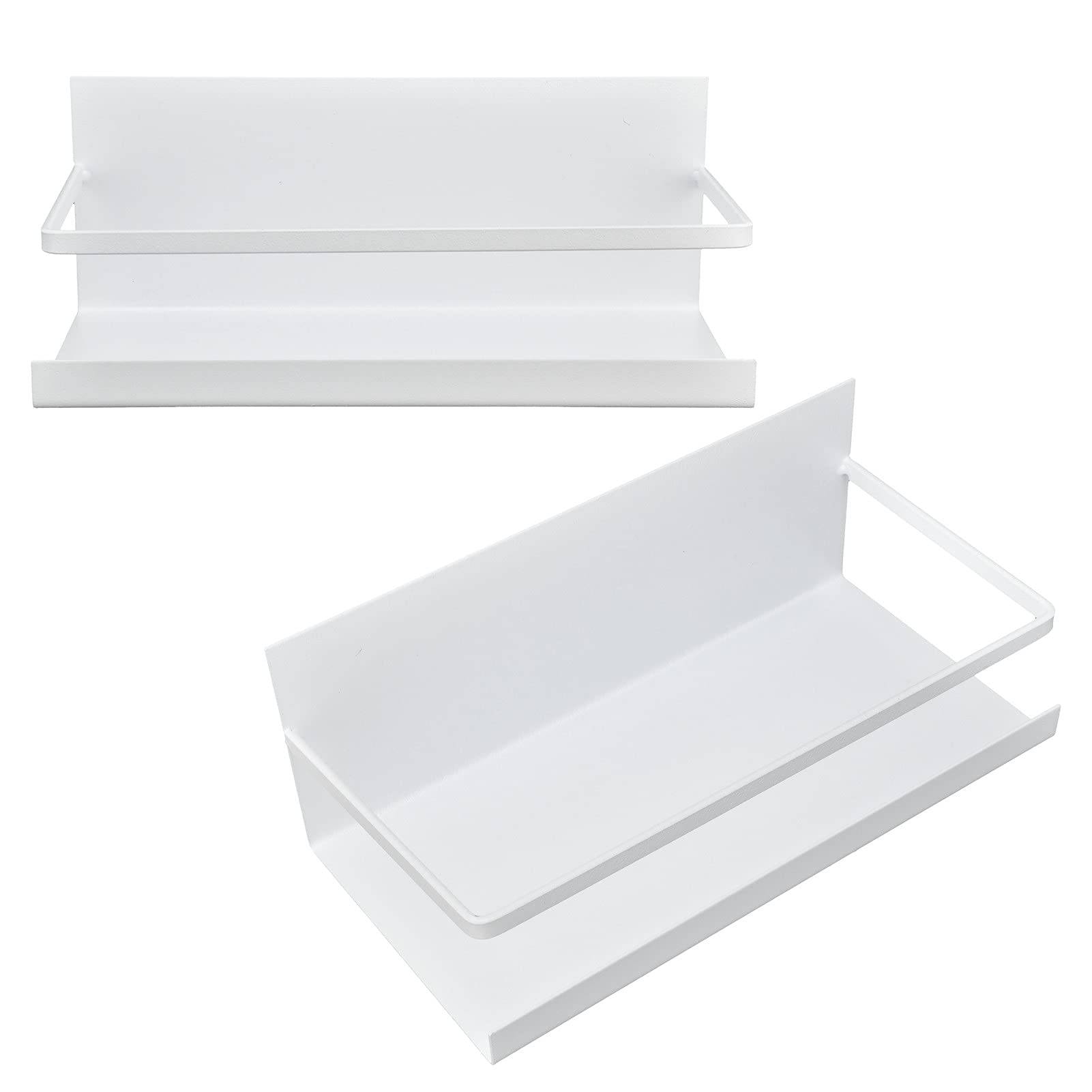 Gewürzregal, magnetisch, robust, für Kühlschrank, Küche, Gewürzregal für die Organisation des Hauses, 2 x für kleine Gegenstände (weiß)