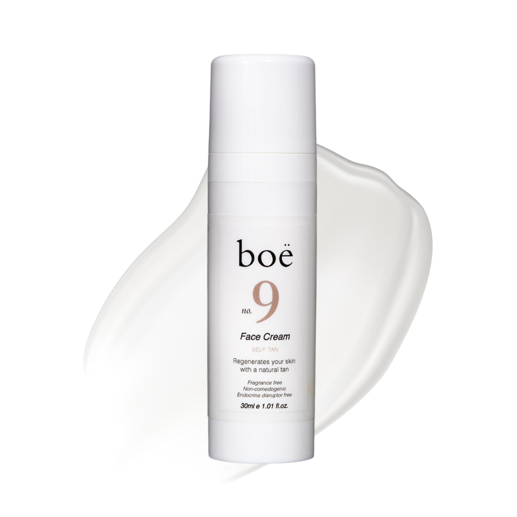 Boë No. 9 Hydrating Moisturiser Face Cream with Gradual Tan, Smooths, Softens, Anti-Ageing