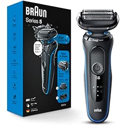 Braun Series 5 5020 Electric Razor for Men Foil Shaver with Beard Trimmer, Rechargeable, Wet & Dry with EasyClean, Black, 5 Piece Set