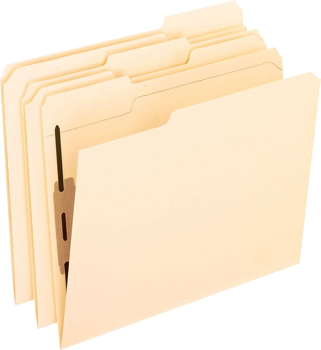 Pendaflex M13U1 - Cartelline manila con 1 fermaglio saldato, 3 divisori, parte superiore rinforzata, formato lettera, confezione da 50
