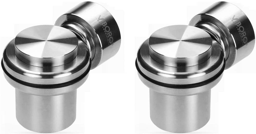 VIBORGDeluxe Solid Sus304 Stainless Steel Casting Powerful Heavy Duty Floor Mount Mounted Magnetic Doorstops Door Stopper Door Stop RS-07 (2)