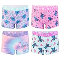 Disney Lilo & Stitch Amazon Exclusive Panties Shorts Featuring Angel, Sizes 4-10, 4-Pack Althetic Girl BxrBr