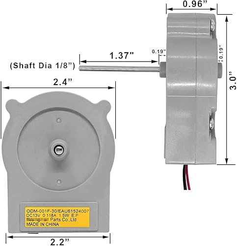 Miniatura 3 de EAU61524007 Reemplazo del motor del ventilador del evaporador del refrigerador para LG, refrigerador Kenmore, pieza de repuesto del motor del