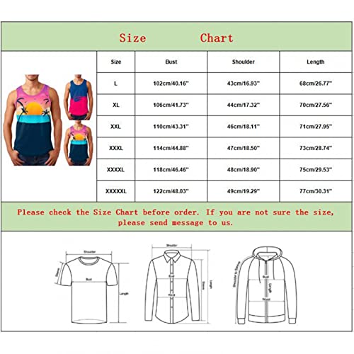 Oicib Tank Tops Men,Mens Floral Beach Tank Tops Novelty Sleeveless Tees Hawaii Summer Vacation Tanks Gym Workout Muscle Shirt #TOP4