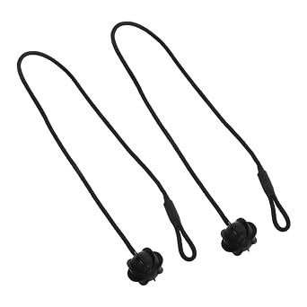 Plastic Car Trunk Cover Strap Cord, Fixing Strap Black 2pcs