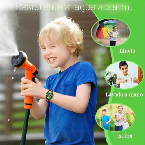 Miniatura 6 de Caprock Reloj Infantil Para Niños Y Niñas De 3 A 12 Años, Verde