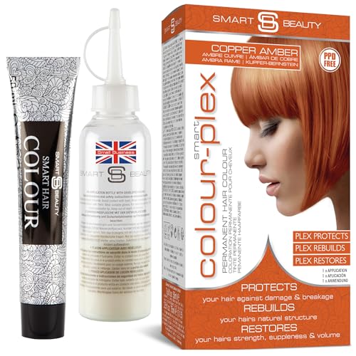 Smart Beauty Ginger Hair Dye, Permanent with Plex Anti-Breakage Technology,