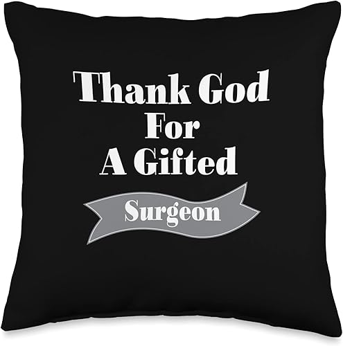 Thank You Doctor Appreciation - Almohada de recuperación poscirugía, 16 x 16 pulgadas, multicolor