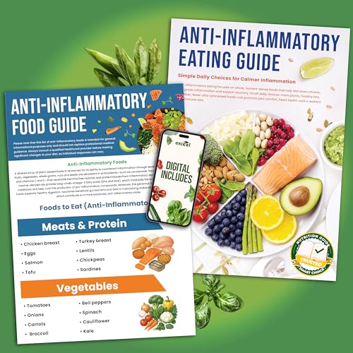 EXCOOL CLUB Anti Inflammatory Diet Food Chart, Laminated Arthritis Guide