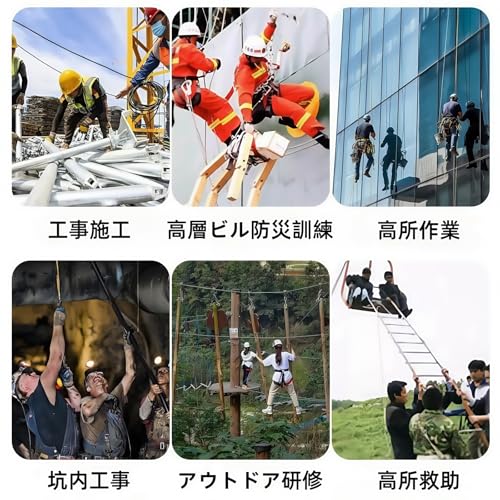 BDHD避難はしご 救難ロープ 2階・3階・4階用 縄はしご フック付き 緊急対応に 地震 津波 窓とバルコニー 滑り止め 装着簡単 逃げはしご - 画像 5
