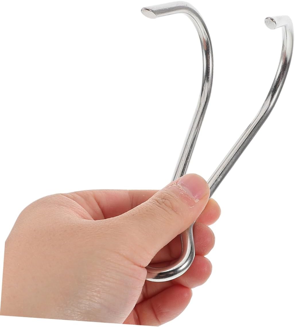 Kisangel 2pcs Portable Stainless Steel Diving Hooks Double Hooks for Scuba Diving Gear for Underwater Rescues and Research and Versatile