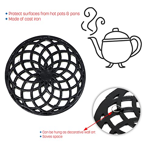 Trademark Innovations Cast Iron Decorative Trivet Set #TOP23