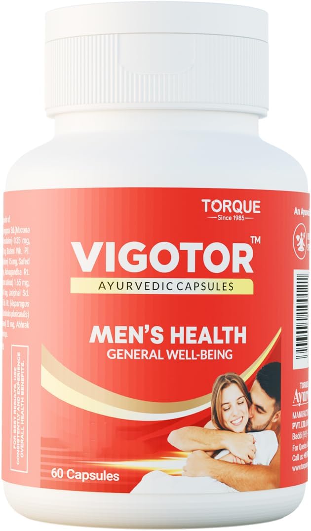 Torque Vigotor Ayurvedic Capsules for Men With Ashwagandha and Shilajit 60 Ca...