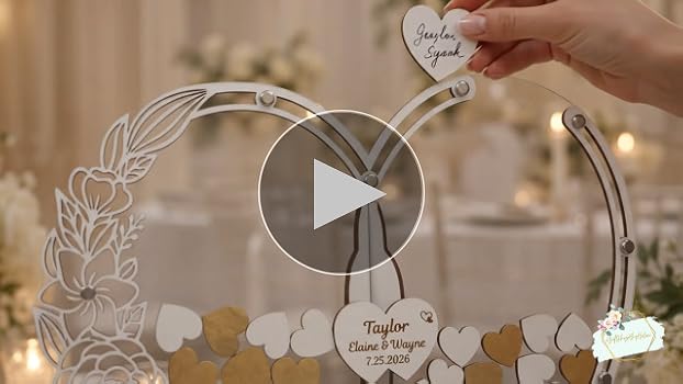 Amazon.com: Personalized Wooden Heart Wedding Guest Book