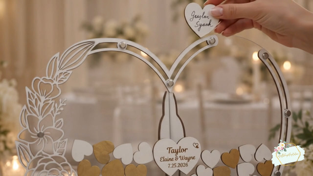 Amazon.com: Personalized Wooden Heart Wedding Guest Book