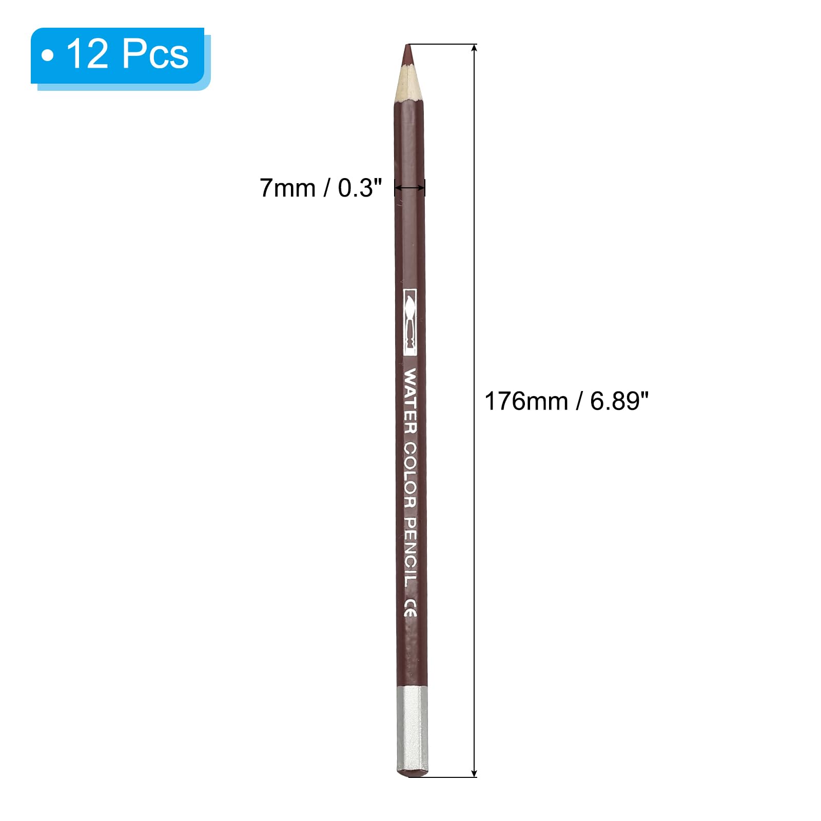 PATIKIL Watercolor Pencil, 12Pcs Water Soluble Pencils for Blending Coloring, Sketch Drawing, Painting, Purple Red - Image 2