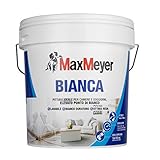 MaxMeyer Pittura per interni Bianca Lavabile per camere e soggiorni BIANCO 14 L