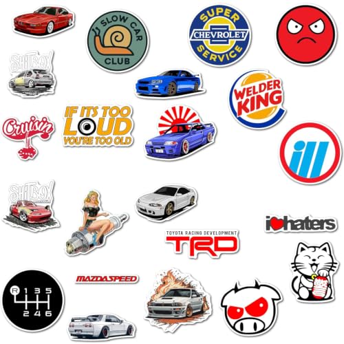 WallDesign JDM Legends Magnet Collection - Iconic Japanese Car Designs, Stylish Magnetic Designs, Perfect for Car Enthusiasts (Set of 24)