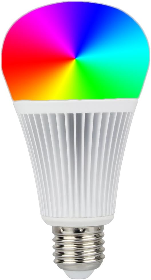 LGIDTECH FUT012 Miboxer 9W RGBWW Smart 2.4GHz RF LED Light Bulb E26,RGB+CCT Color Changing & Temperature Adjustable with Memory.Smartphone APP Control via WL-Box2 Gateway(Sold Separately)