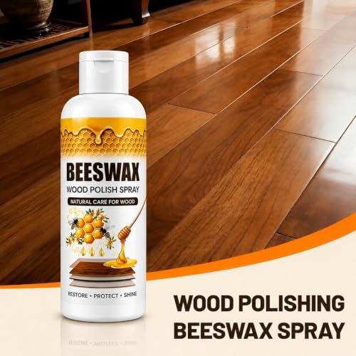 Image of Beeswax Furniture Polish Spray 100ml | Natural Wood Polish & Cleaner | Restores Shine, Protects & Conditions Wooden Furniture | For Tables, Chairs, Doors, Cabinets, Floors (Pack Of 1)
