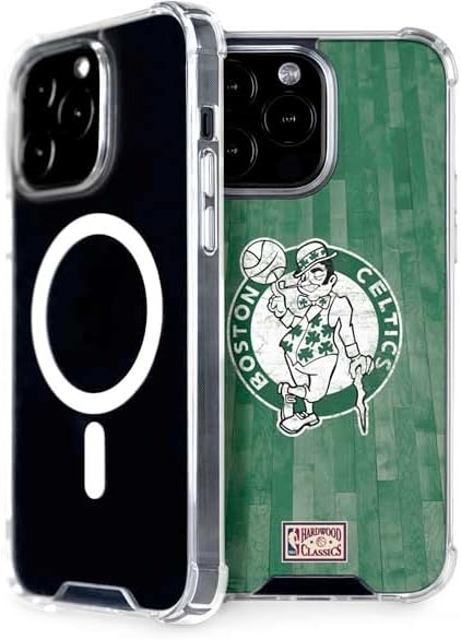 Skinit Phone Case Compatible with MagSafe iPhone 15 Pro Max - Officially Licensed NBA Boston Celtics Hardwood Classics Design