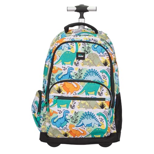 MILAN® Mochila con ruedas y 6 cremalleras (25 L) serie especial Dinos