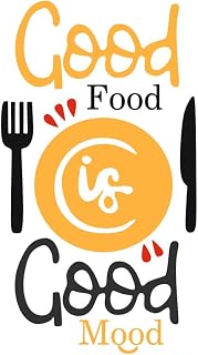 Sticker Studio PVC Vinyl Good Food is Good Mood Wall Sticker | Multicolor Kitchen Decal | Self-Adhesive, Standard Size | P... Price In India