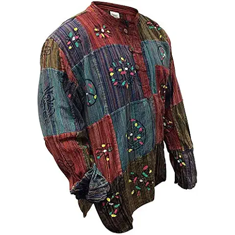 Chemise Hippie à Rayures SHOPOHOLIC FASHION Cover
