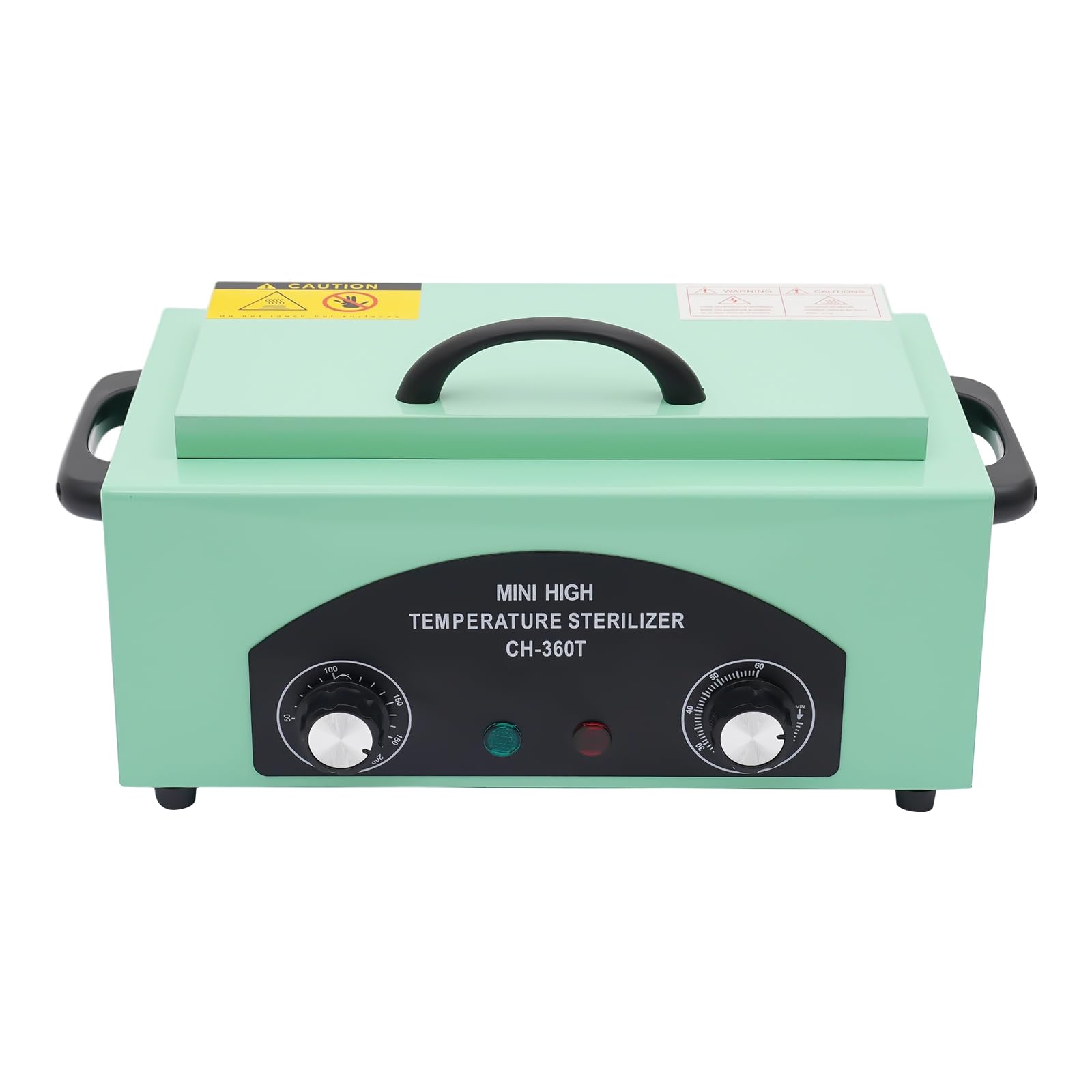 Sterylizator gorącym powietrzem 300 W, 50-220°C, regulacja temperatury, sterylizator z timerem, 0-60 minut, narzędzie do paznokci, sterylizator na sucho do studia paznokci, 34 x 18 x 15 cm,