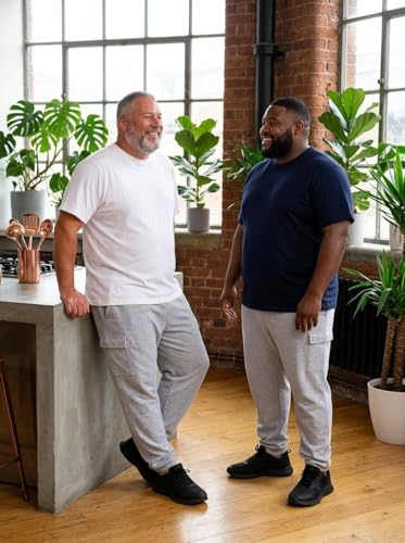 Image of MC BIG & TALL Men's Big and Tall T-Shirts - Stretch Cotton Crewneck T-Shirt Sizes 3X-10X - Durable & Breathable Everyday Tee