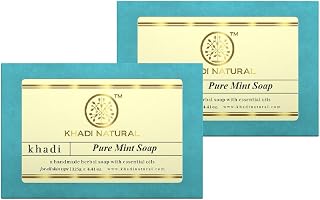 KHADI NATURAL Pure Mint Soap, 125g| Herbal Soap for Removing Dirt & Impurities | No mineral oils added| Suitable for All S... Price In India