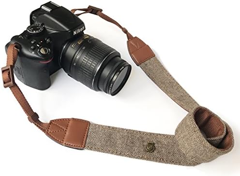 Alled Camera Strap Neck,Camera Strap for Canon Nikon Sony Lumix Kodak Fuji Olympus Dslr Universal,Vintage Soft Comfortable Adjustable Quick Release Camera Shoulder Neck Strap