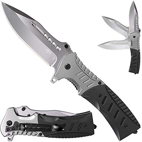 Pocket Knife Spring Assisted Folding Knives - Military EDC USMC Tactical Jack Knifes - Best Camping Hunting Fishing Hiking Survival Knofe - Travel Accessories Gear Boy Scout Knife Gifts for Men 6783
