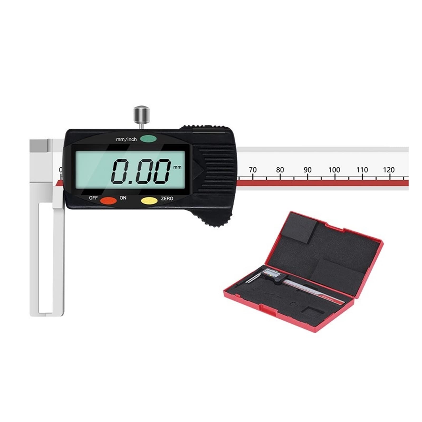 Caliper 8-150mm Inside Groove Dial Vernier Caliper Accuracy 0.01mm Long Claws Shockproof Gauge Measure Tool