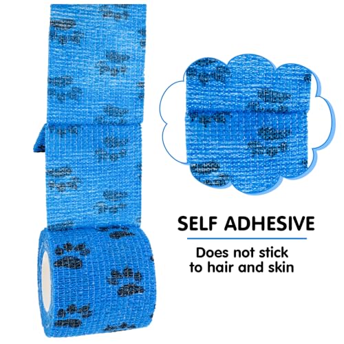 WuGU 12 Rollen Selbstklebender Verband, Selbsthaftende Bandage Tierverband Selbstklebend Hund Vet Wrap Pet, aftbandage Selbstklebend für Finger Handgelenk,Knie und Schwellungen(12 Farben 5 cm x 4,5 m)