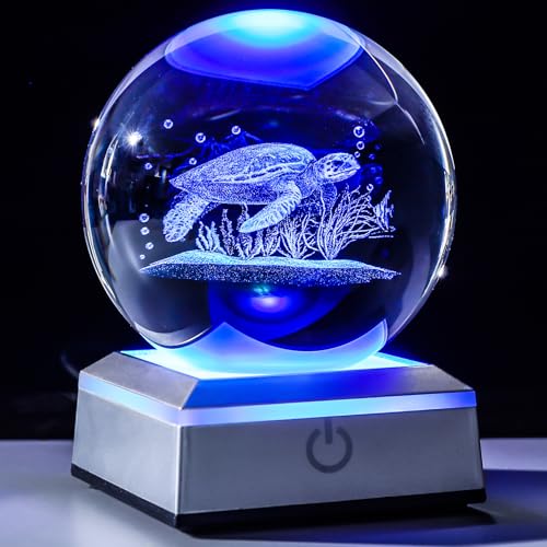 Arikyrist Sea Turtle Gifts for Women Men Laser Engraved Sea