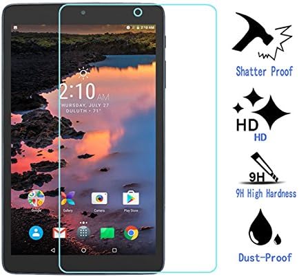 ACdream [2 Pack] Alcatel A30 8 Inch Tablet Screen Protector, Premium HD Clear Tempered Glass Screen Protector for Alcatel A30 8 Inch Tablet with 9H Hardness/Scratch Resist - Ultra Clear