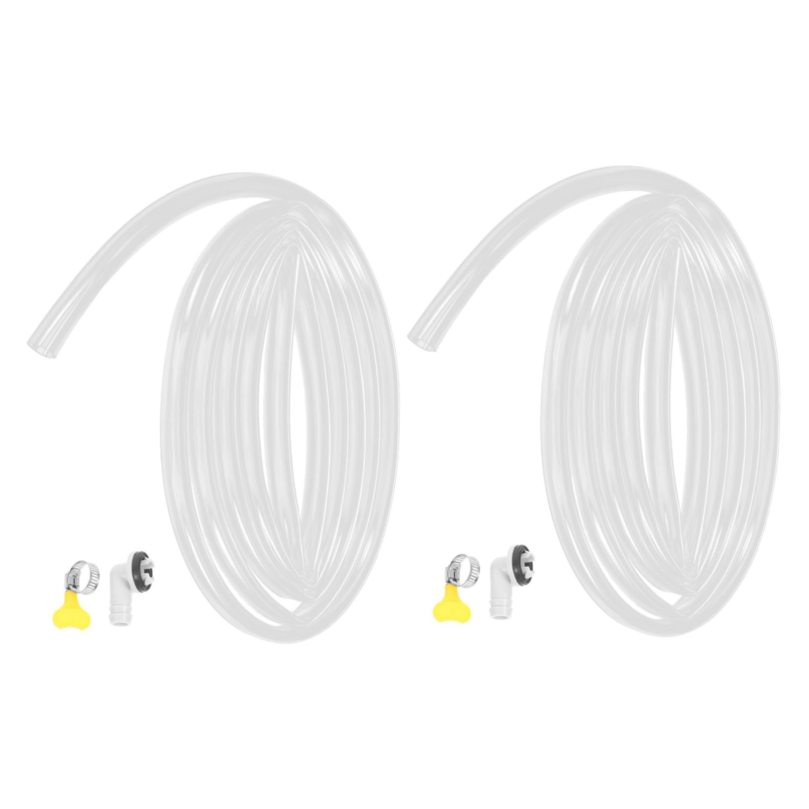 HOMSFOU 2 Set Tubicini Scarico Condensa Condizionatore con Connettore e Morsetto Tubo Scarico Acqua Condizionatore per Split e Unità Finestra Resistente e Facile da Installare