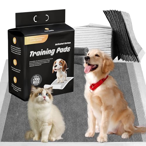 Nanipets® Tappetini Igienici Per Cani Al Carbone Attivo, Assorbenti Super Assorbenti Traverse Cani E Animali Domestici, 33*45 CM Addensati Per Vasino, Confezione Da 100