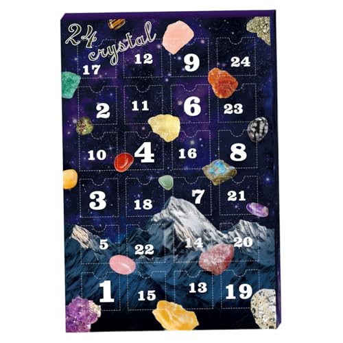 Calendrier de l'Avent Cristaux 2025 avec 24 pierres naturelles pour collectionner