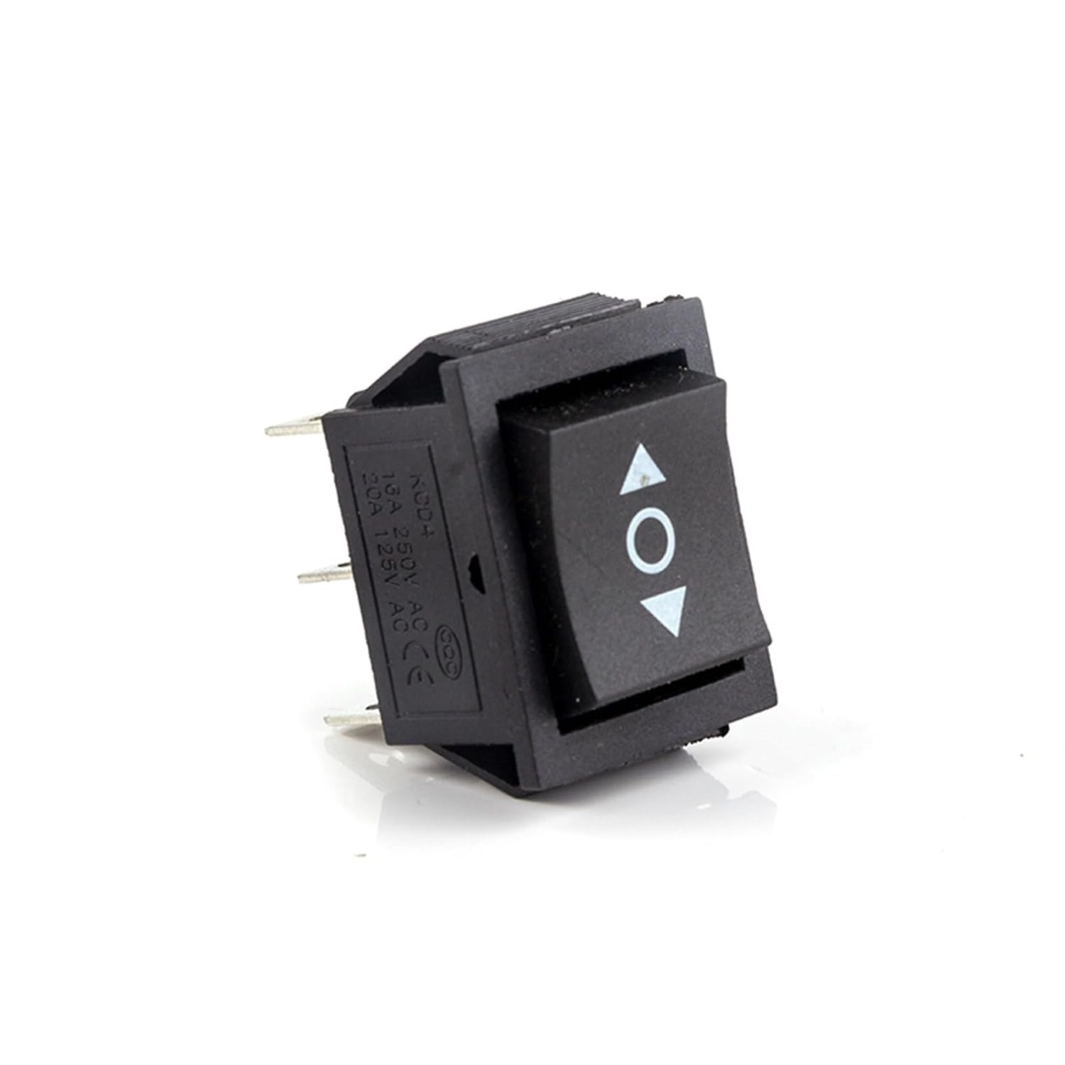 1PCS KCD4 Black Rocker Switch Power ON-Off-ON 2/3 Position 4/6 Pins The Arrow is Reset 16A 250VAC/ 20A 125VAC(2D4P-M)