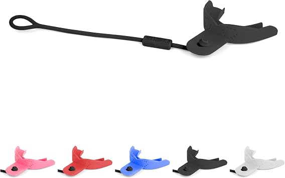 SISU Tether Mouthguard - Pre-Formed Protection with Strap for Football, Hockey, Lacrosse, Caged-Helmet Sports - Remoldable Up to 20 Times - Works for Braces - Non Toxic
