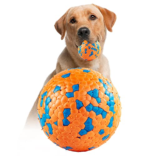 SUNNEKO 1 Stück Hundeball für kleine und mittelgroße Hunde Ball Interaktives Hundebälle Hundespielzeug Fußball mit Hund Wasserspielzeug Schwimmender Unzerstörbar Intelligenz, Ø 7cm Cover