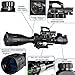 XOPin 4-16x50AO Rifle Scope Combo Dual Illuminated with Green Laser Sight 4 Holographic Reticle Red/Green Dot for Weaver/Rail Mount