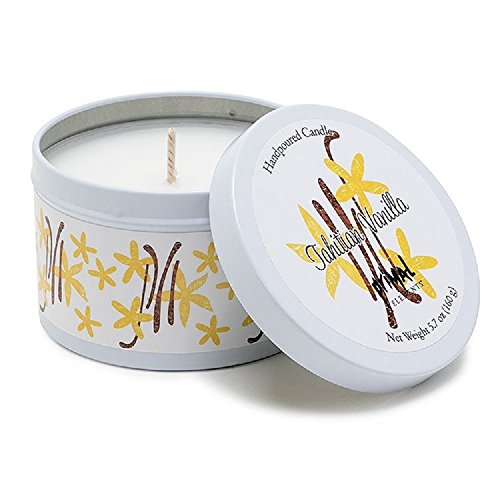 Primal Elements Tahitian Vanilla Tin Candle, 5.7 Ounce