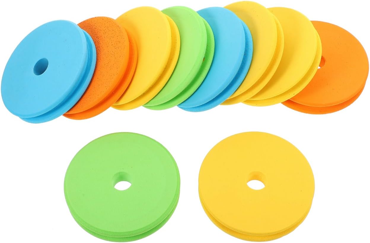 Angoily Fishing Line Spool Holder Large Foam Fishing Line Bobbin for Organizing Different Diameters 3.74 X 3.74 X 0.59 in 10 Pack